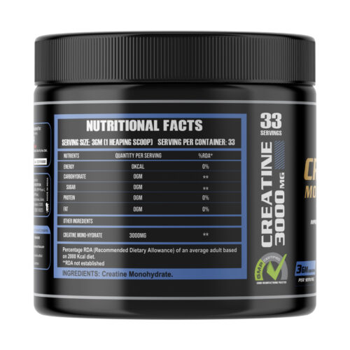 VSN Creatine Pure Creatine Monohydrate (100g, 33 Servings) - Image 2